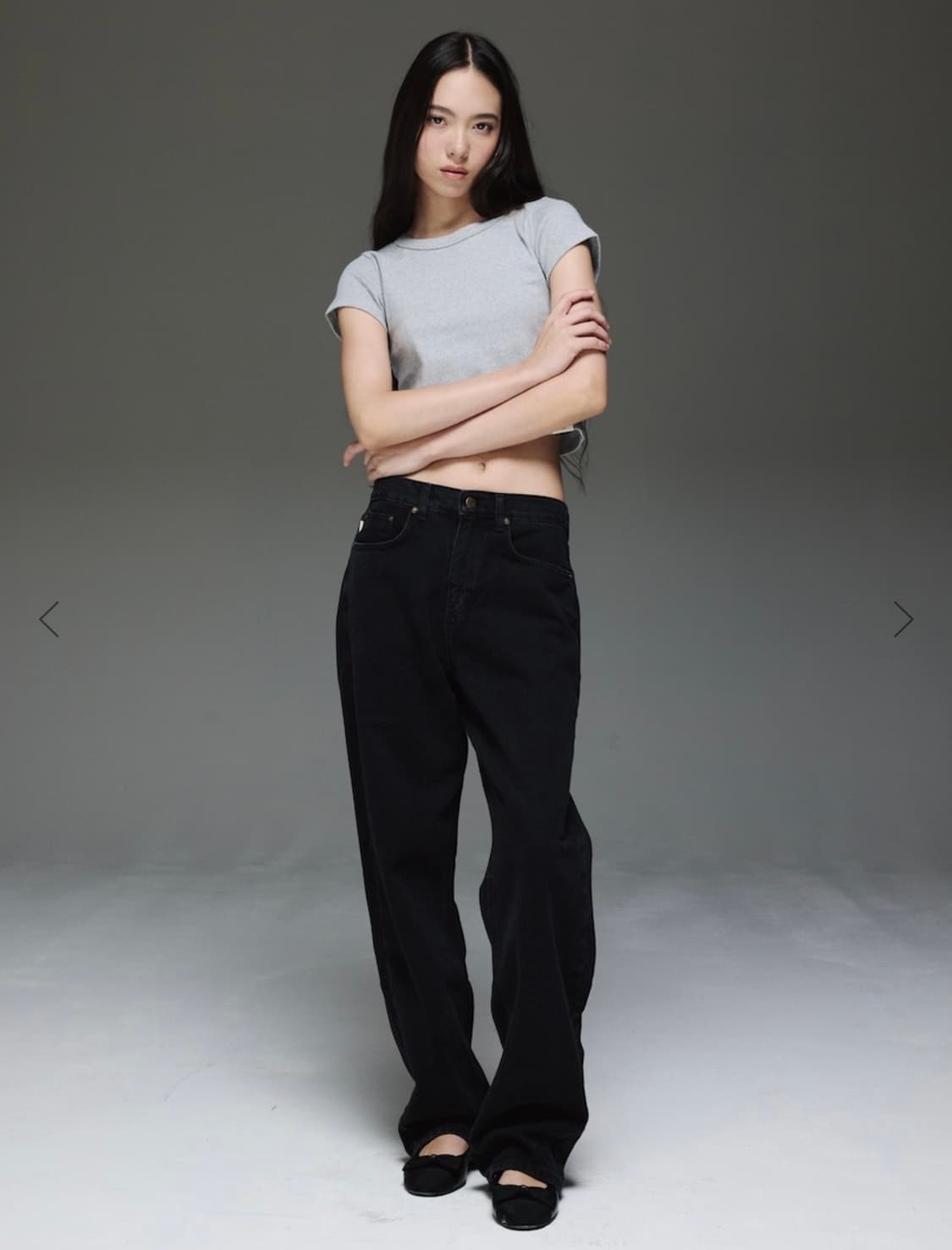 글로니 glowny 제인 블랙 진 팬츠 상품이미지1
