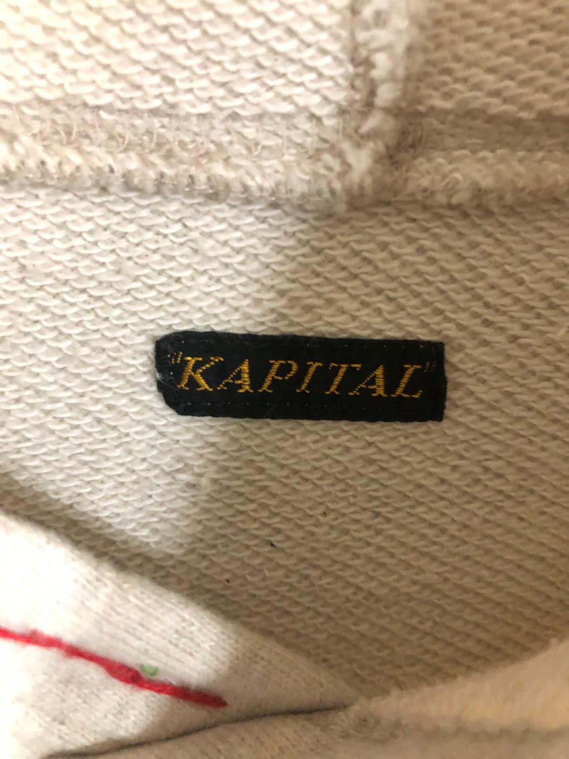 캐피탈 탑 플리스 후드 스웨트셔츠 크로우 앤 캣 자수 키나리 상품이미지8