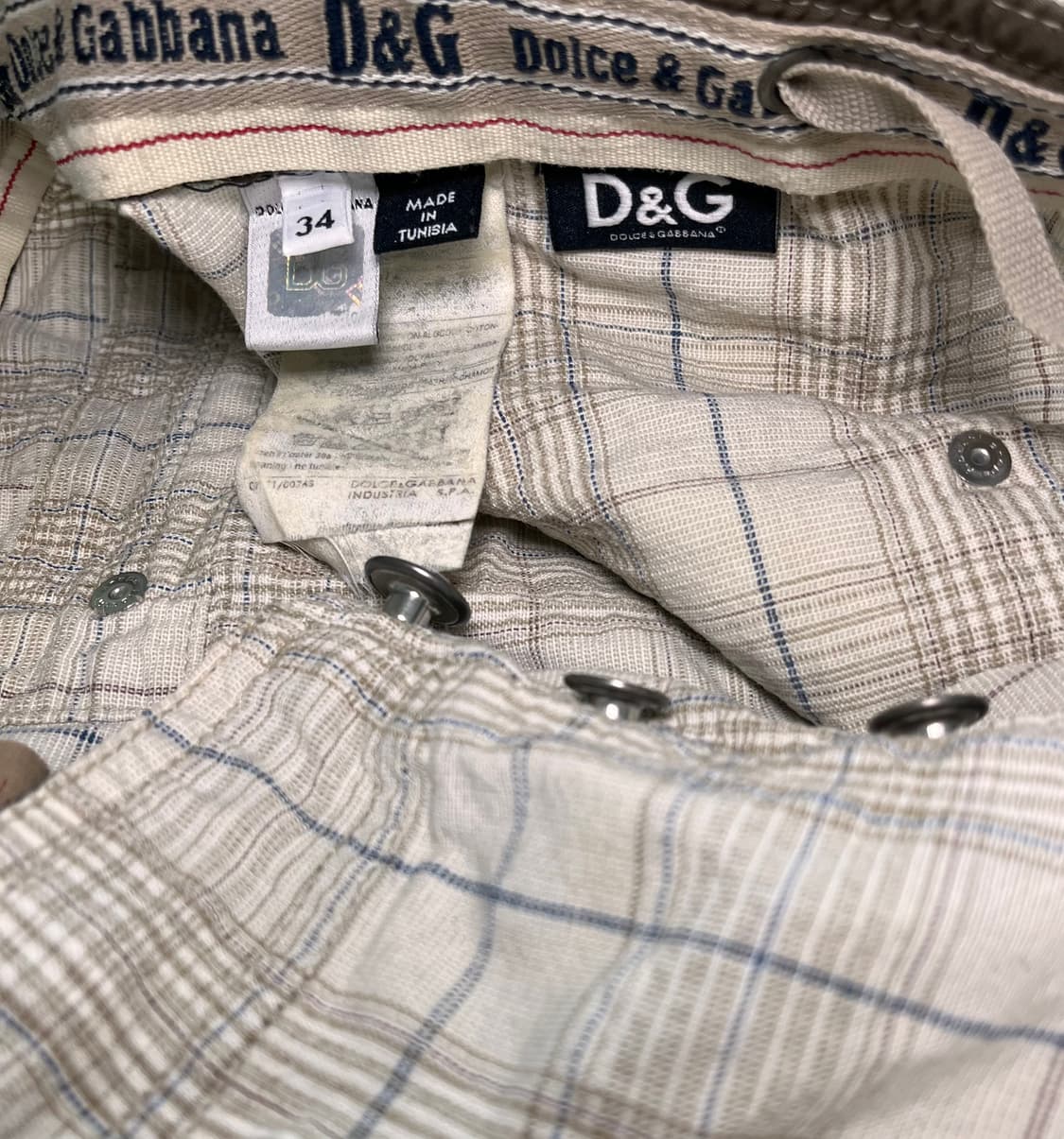 돌체앤가바나 D&G 오버사이즈드 플레이드 카고 쇼츠 상품이미지4