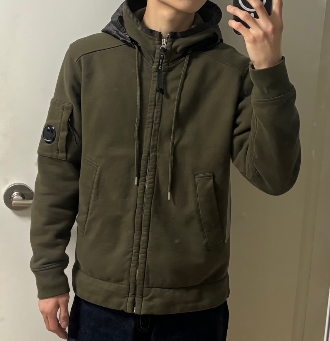 C.P. 컴퍼니 다이애그널 플리스 후드집업 상품이미지1