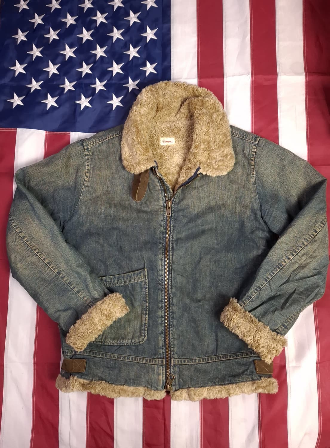 오리지날 90's 일본판 JOHNBULL 데님  B-3 항공자켓 상품이미지1