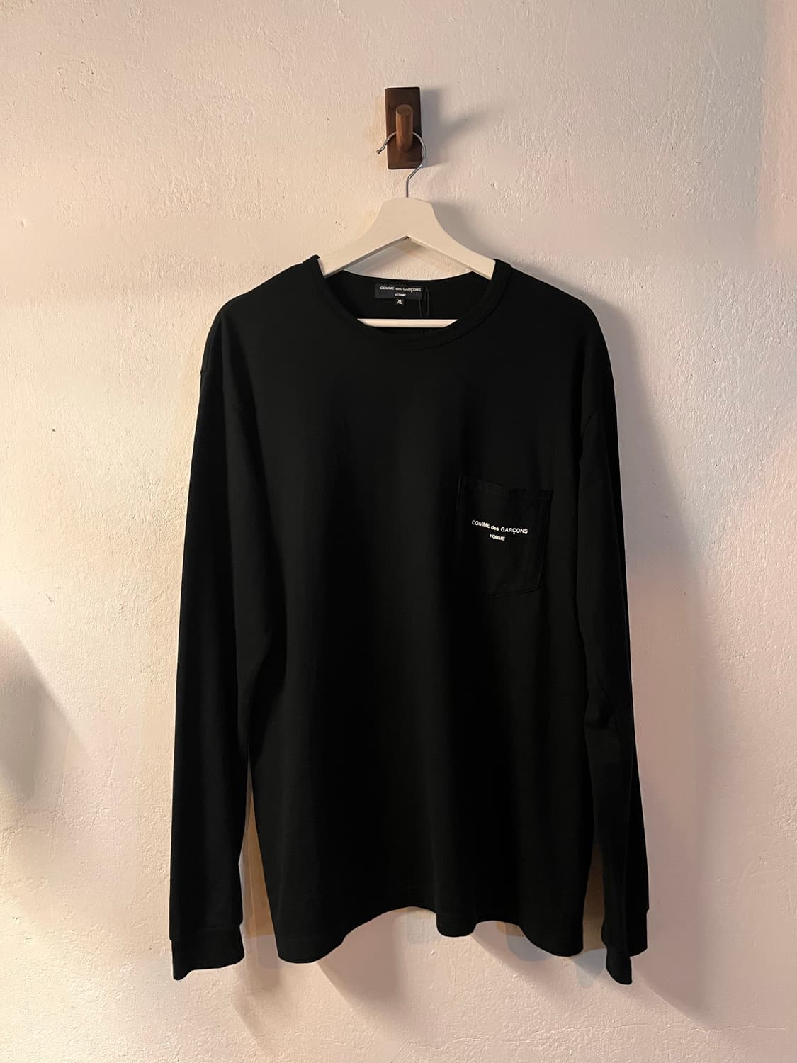 꼼데가르송옴므 블랙 롱슬리브티셔츠 상품이미지1