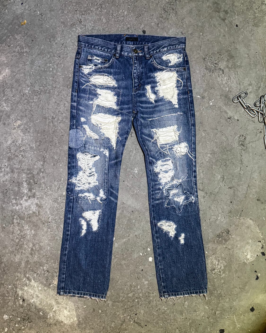 Destroyed Detail denim pants 상품이미지2