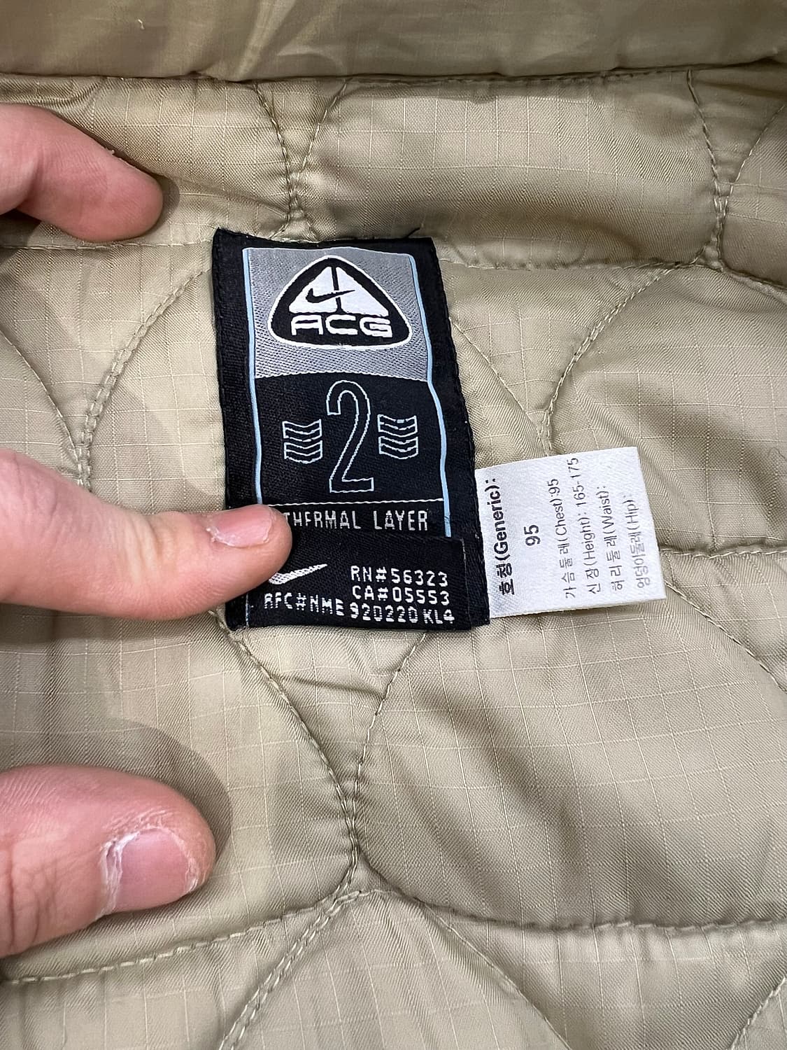 나이키 acg 올리브 써멀 레이어 2in1 퀼팅 자켓 상품이미지8