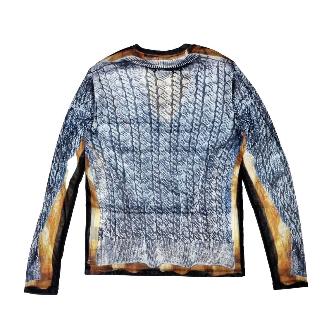 H&M 글렌마틴스 * 프린트 메쉬 탑 * 블루 * M 상품이미지3