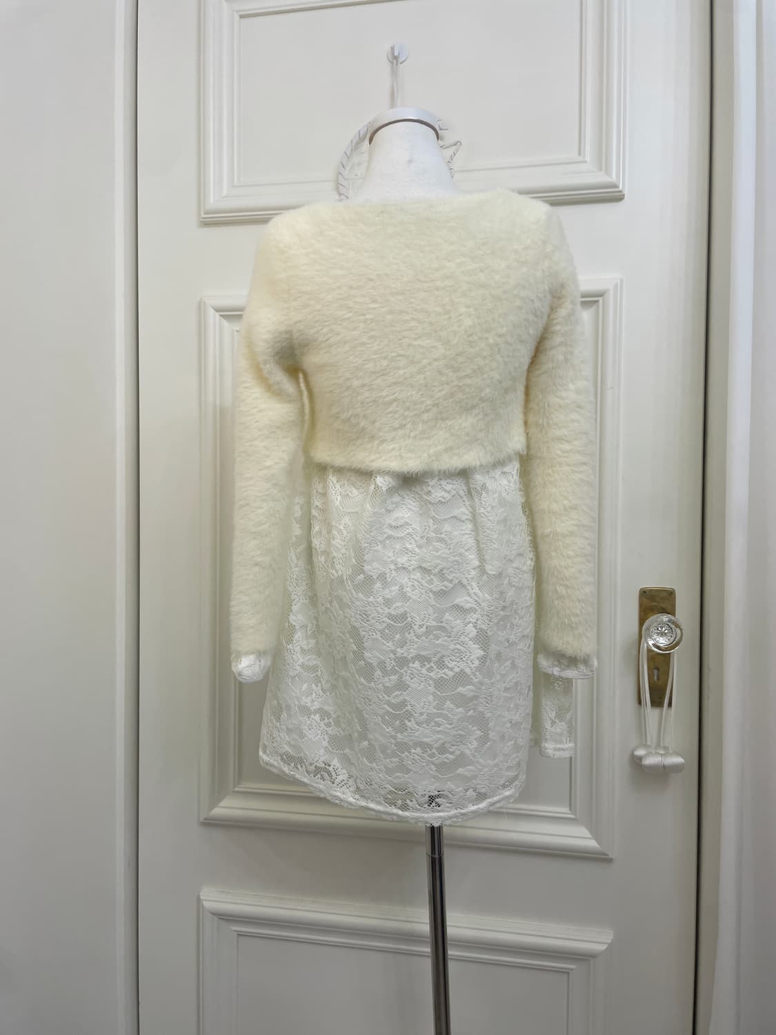 cream pearl point mini sweater bolero 상품이미지4