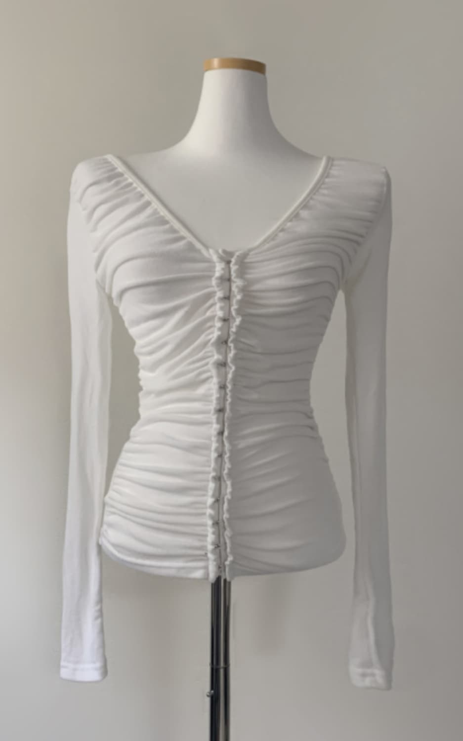 스젠 립 셔링 후크 탑 화이트 상품이미지2