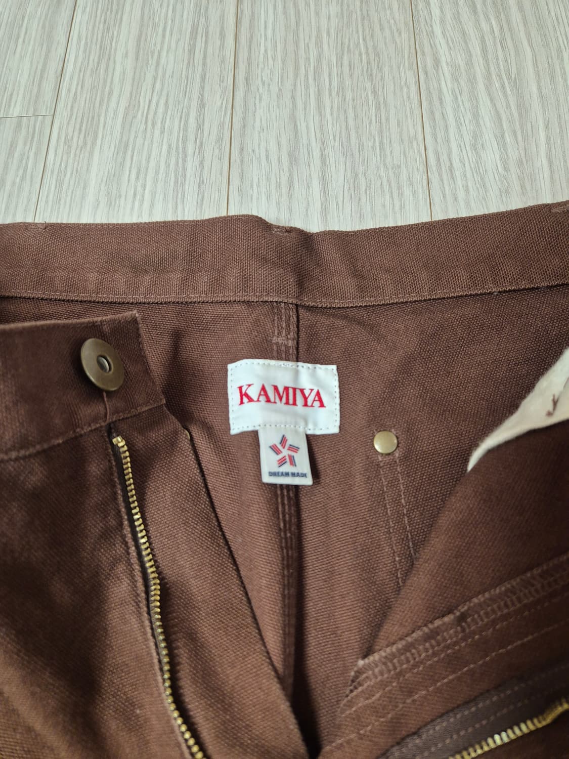 카미야 KAMIYA 보로 덕 페인터 팬츠 브라운 (S) 상품이미지6