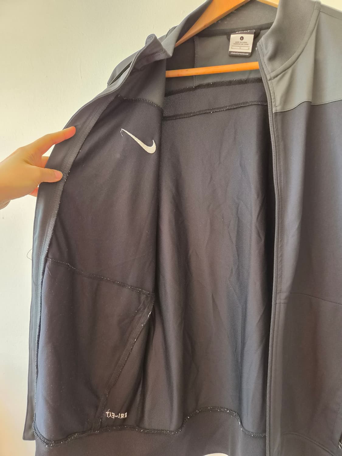 나이키 남성 드라이핏블랙배색져지점퍼 상품이미지7