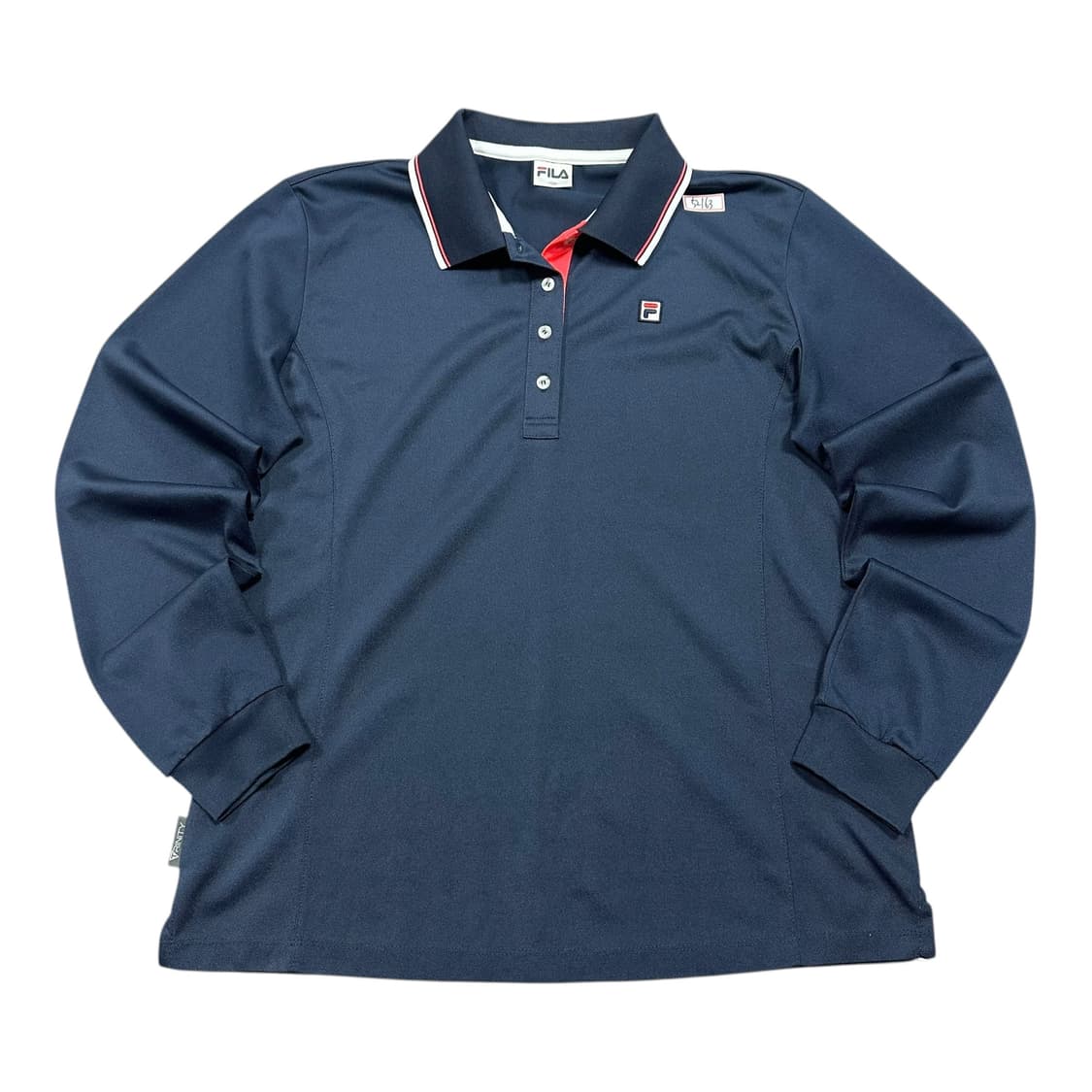 ✨ (만원 빈티지) 휠라 네이비 카라 롱슬리브 상품이미지1