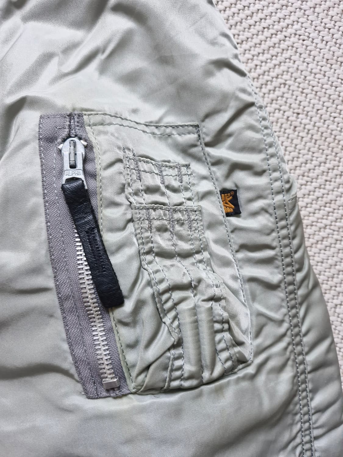 90's 알파인더스트리 N-3B 세이지그린 L 상품이미지5