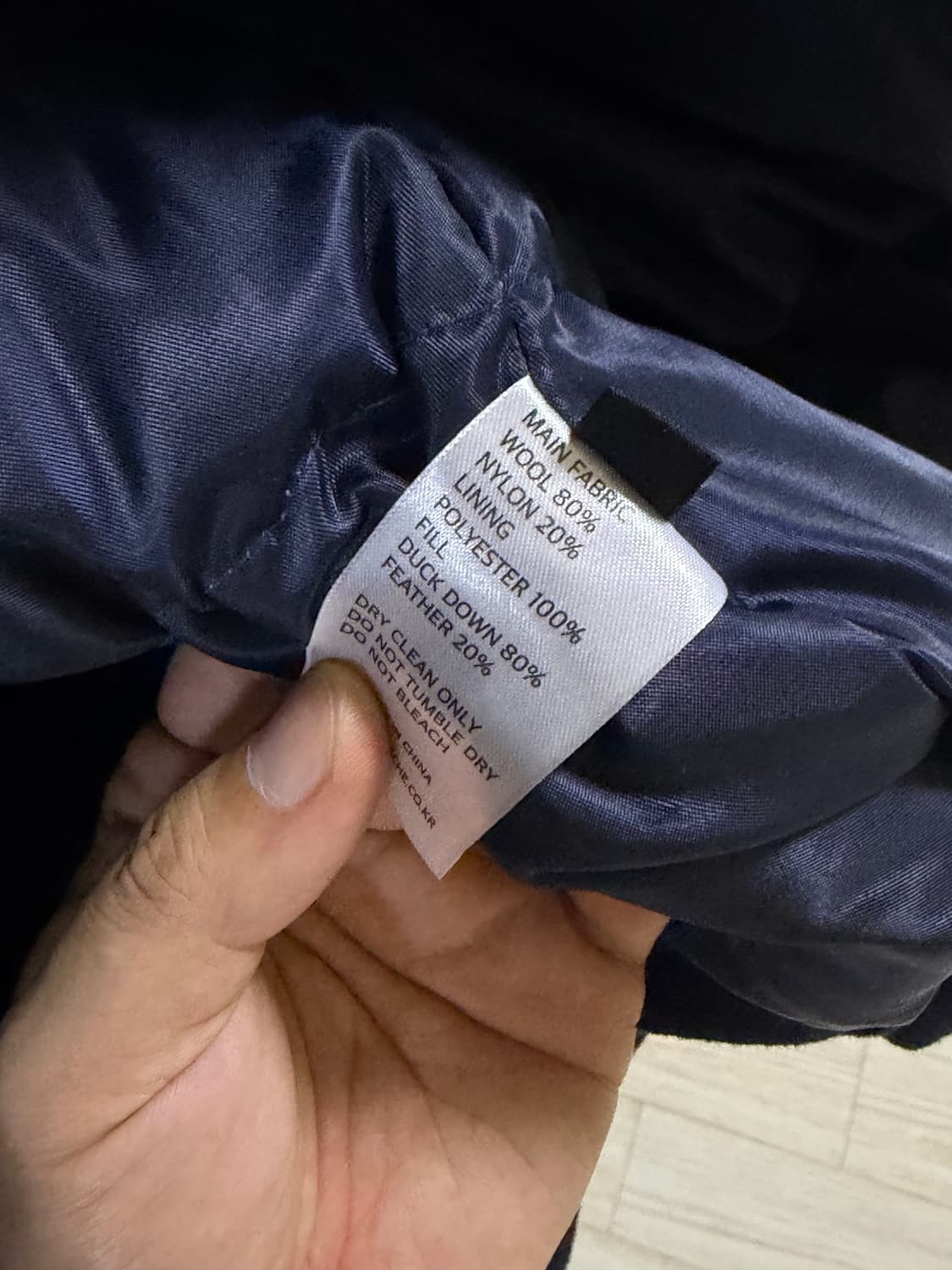 라마르쉐홀리데이 LMH-101 다크네이비 울 헤비다운 롱패딩 파카 S 상품이미지5