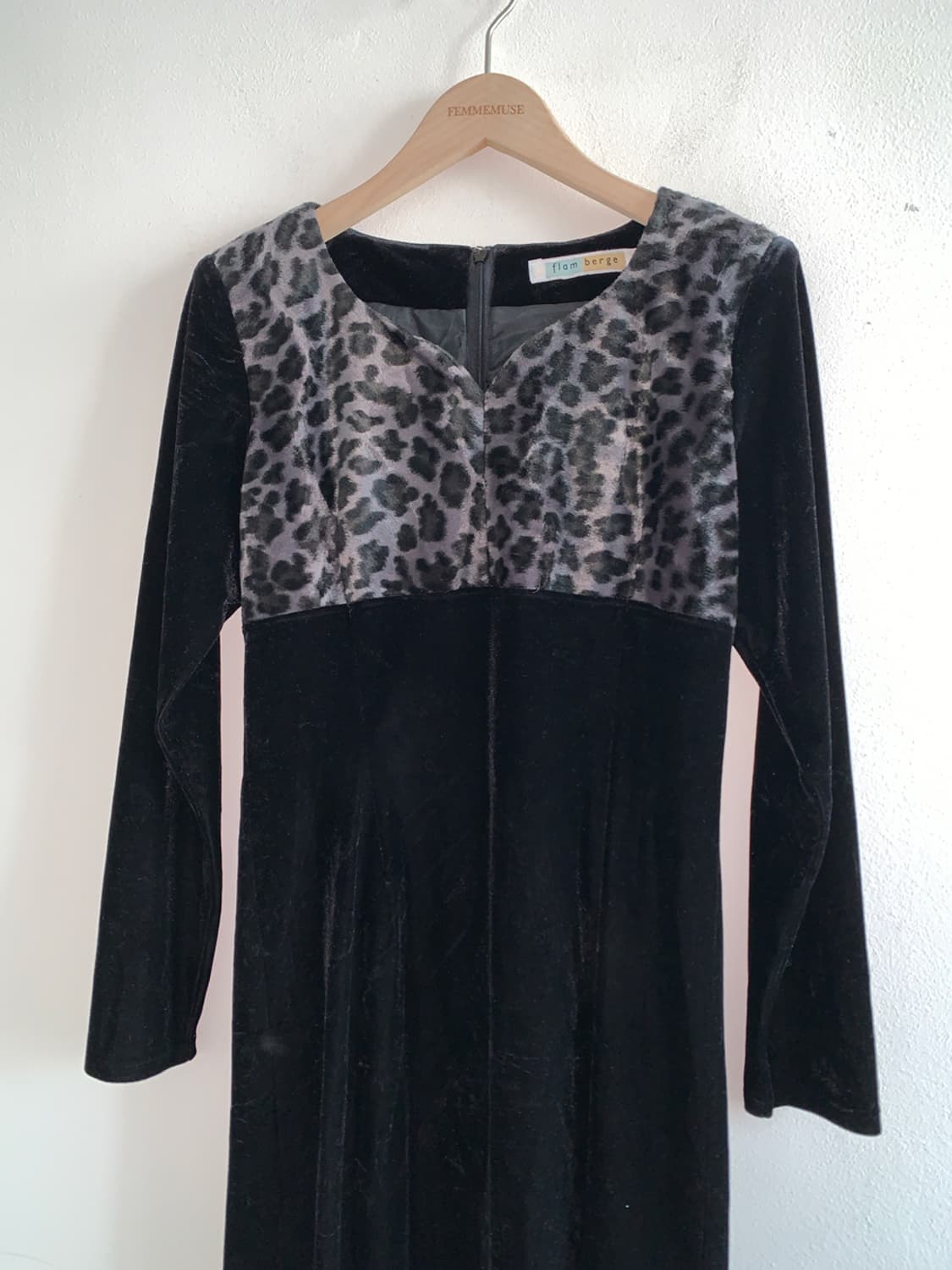 Leopard velvet dress 상품이미지2