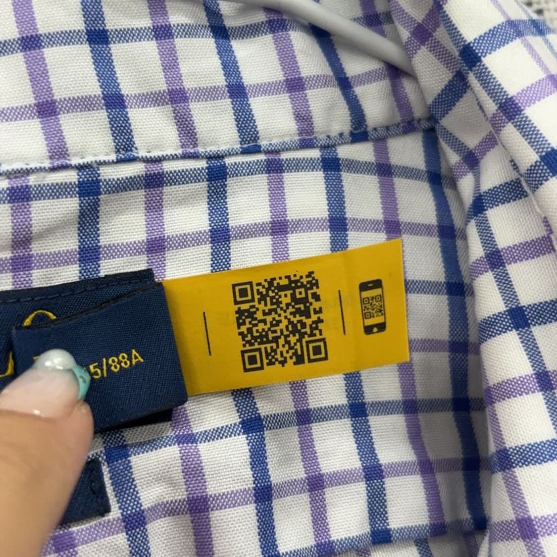 폴로 랄프로렌 신형 QR 클래식핏 체크 셔츠 P00322 상품이미지4