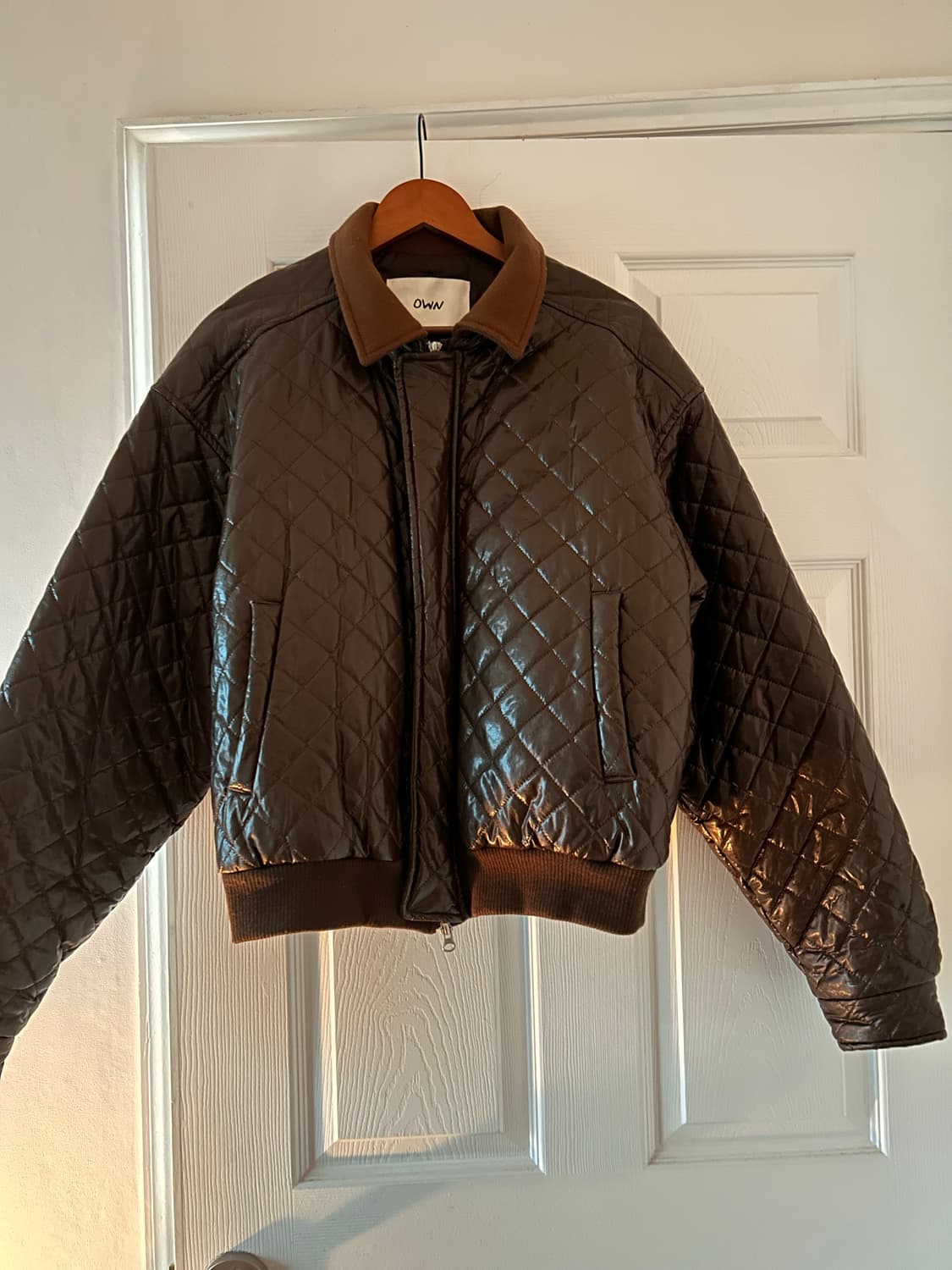 OWN 브라운 퀼팅 자켓 패딩 상품이미지1