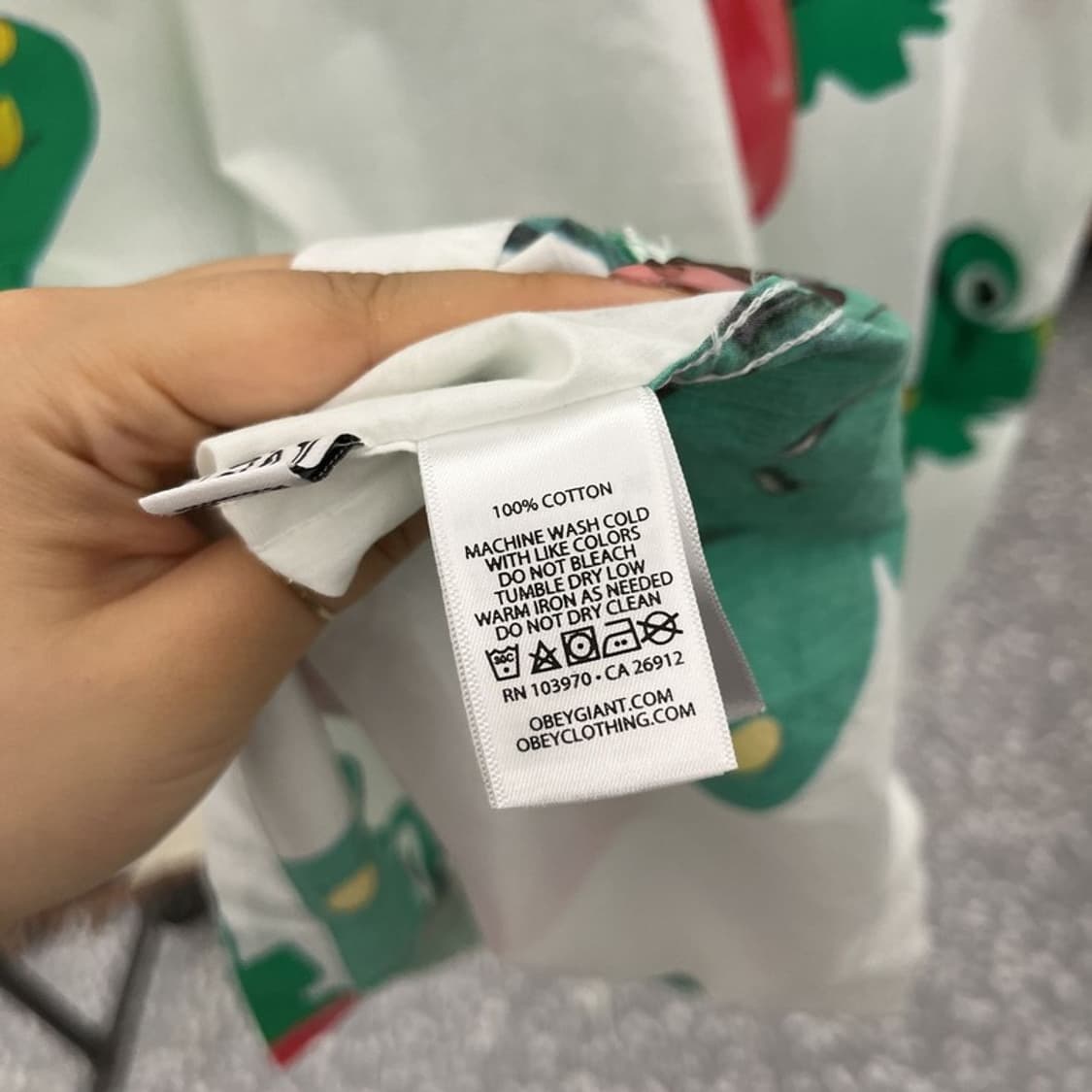 오베이 빈티지 스트릿 키치 프로그맨 반팔 셔츠 XXL C11815 상품이미지6