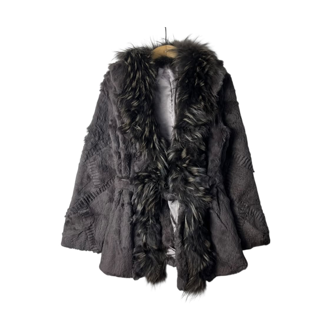 [VTG] 오리엔탈 펑크 래빗,라쿤 오픈 퍼 자켓 상품이미지1