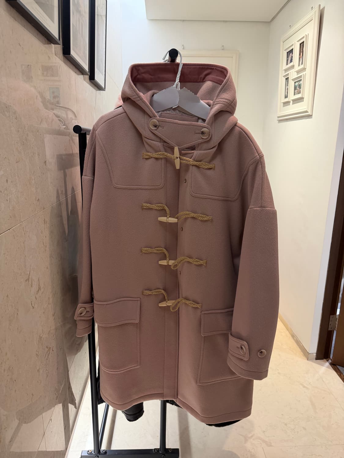 메인부스 핑크 더플코트 상품이미지3