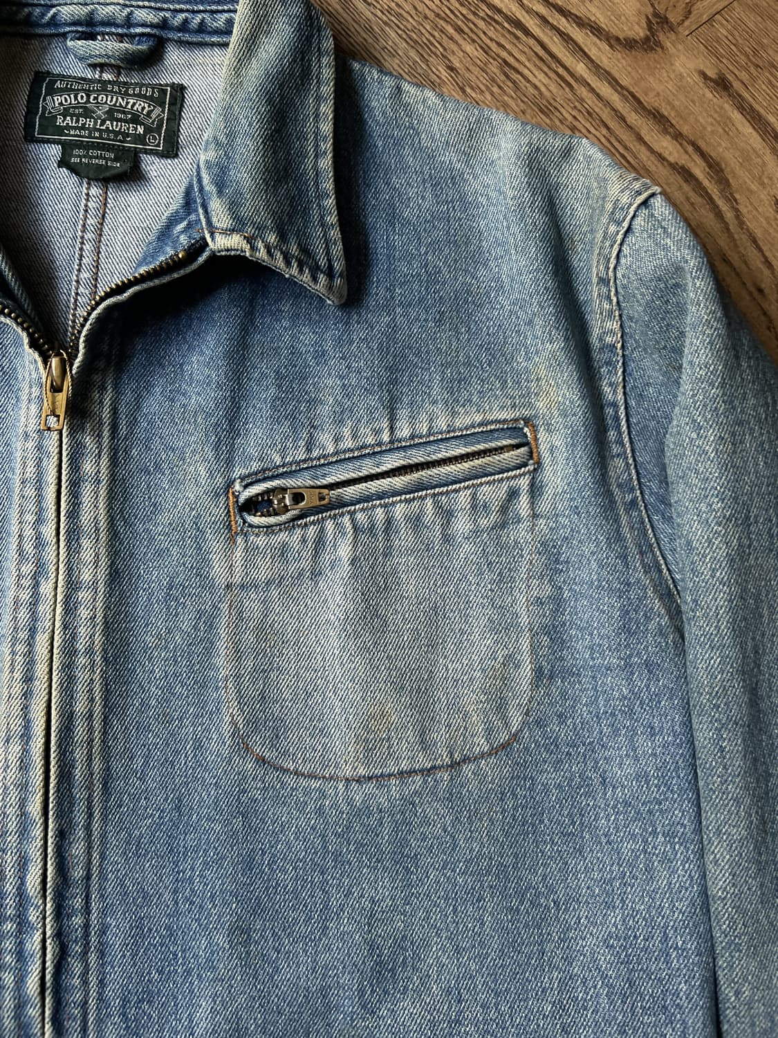 [L]90's 폴로 컨트리 Made in USA 91-B 타입 데님 자켓 상품이미지3