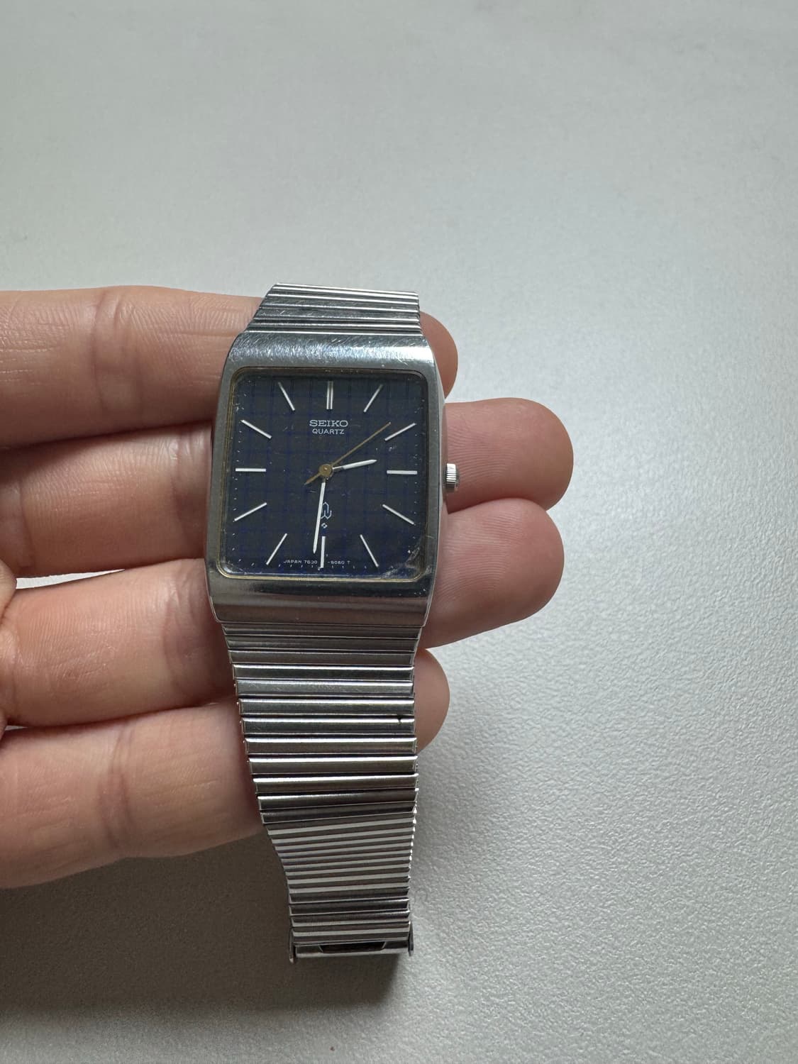 Seiko 70s blue check square quartz 상품이미지3