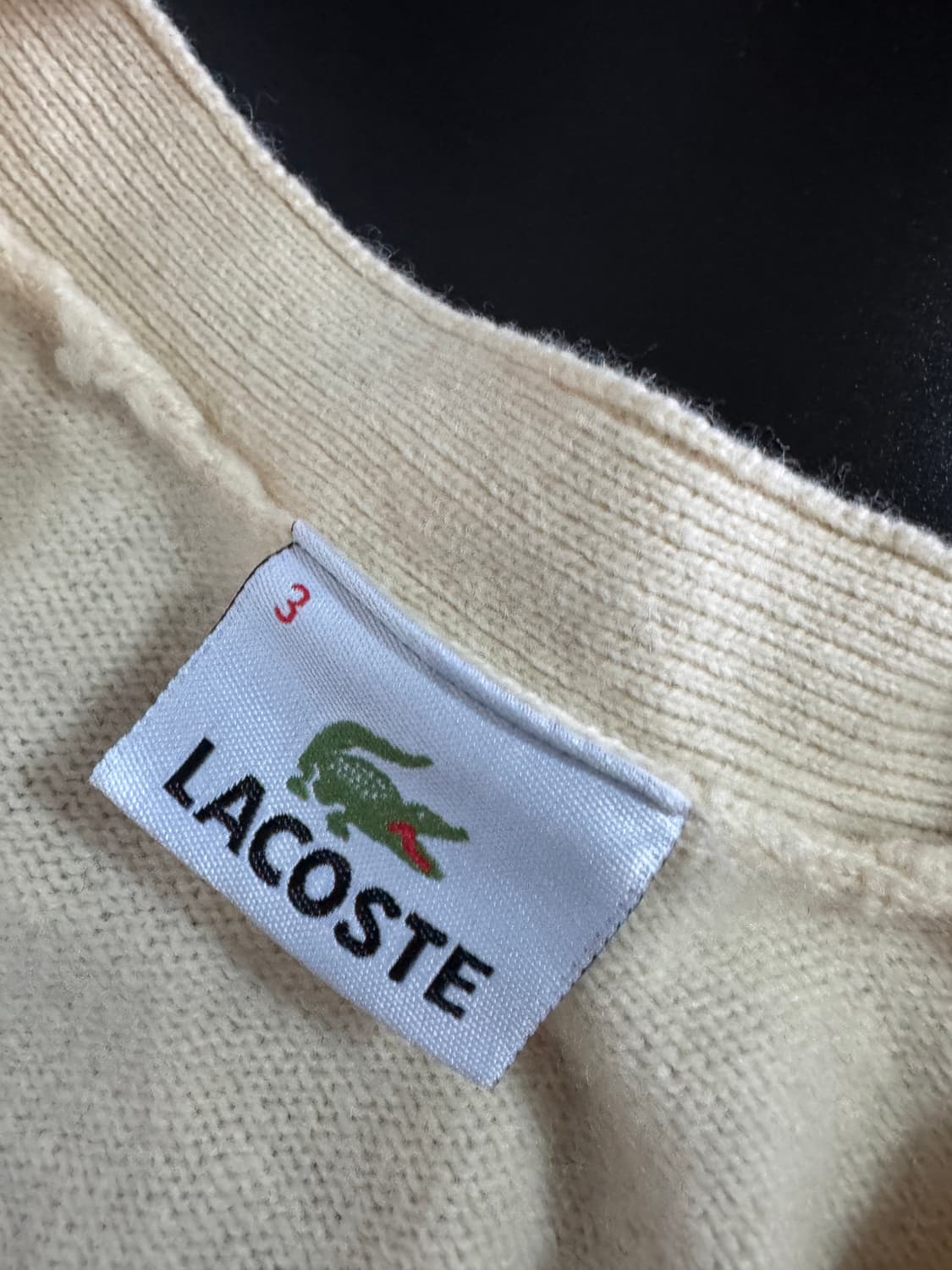 여성 정품 일본 라코스테 개나리 가디건 S 상품이미지3