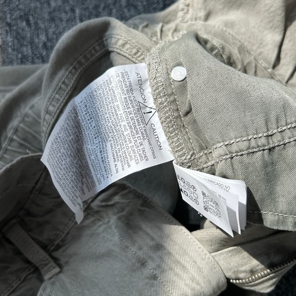 자라 카키 데님 점프슈트 상품이미지9