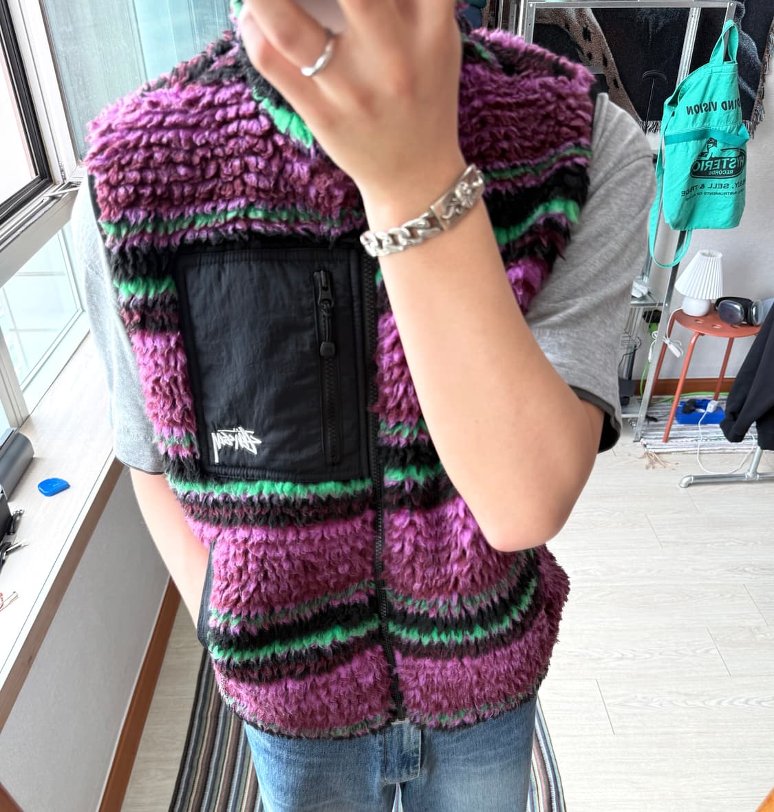 스투시 스트라이트 쉐르파 베스트 상품이미지2