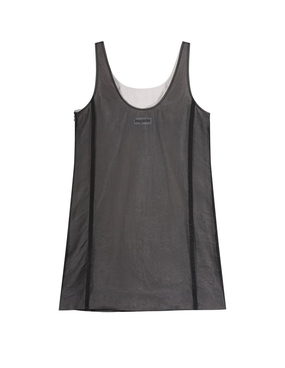 르수기아뜰리에 Sheer-overlay mini dress (Black) 상품이미지2