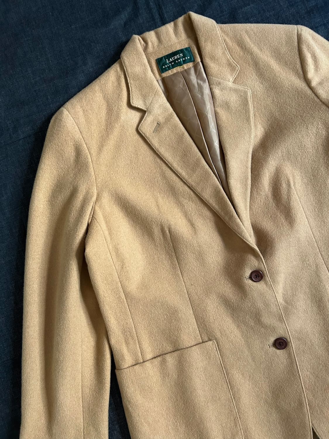 로렌 랄프로렌 카멜 헤어 블레이저 Made in USA 상품이미지2