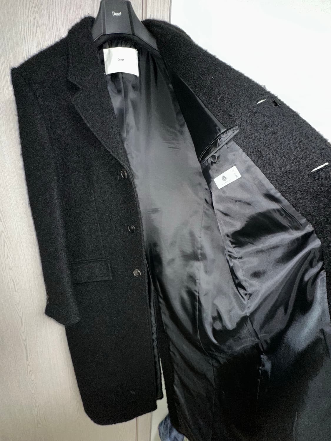 던스트 부클코트 블랙 L사이즈 상품이미지3
