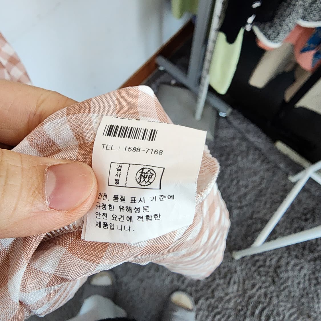 솔로이스트 깅엄 체크 반팔 원피스 상품이미지7