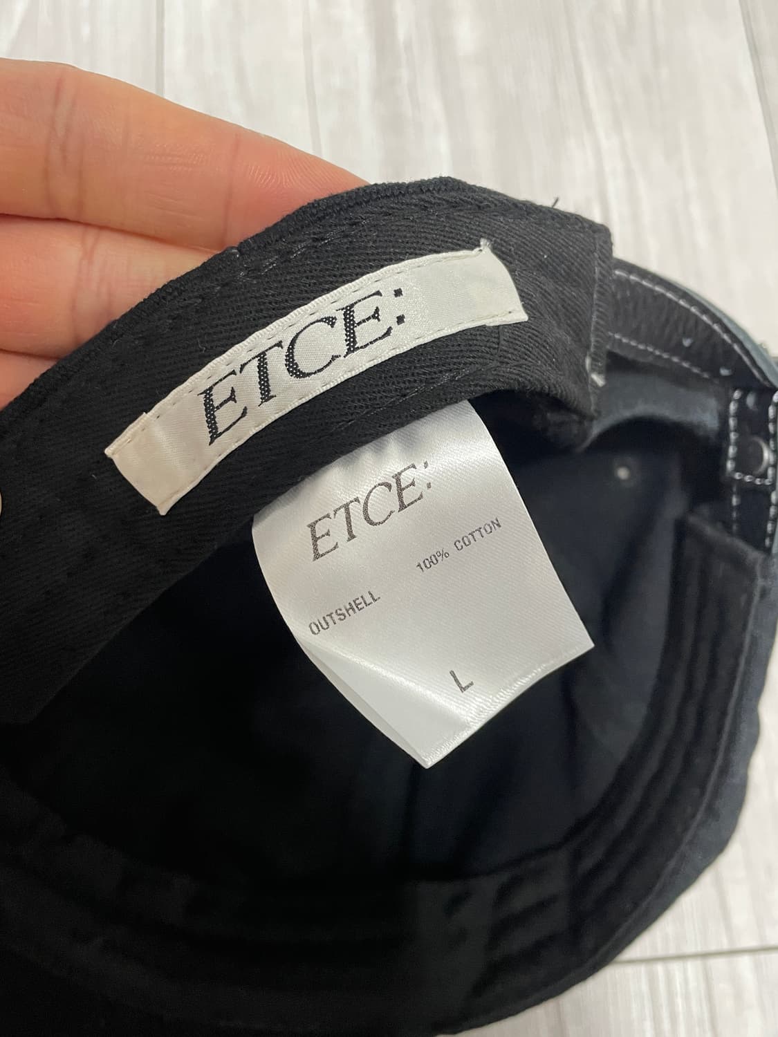 [L] ETCE 뉴비전 디스트로이드 워시드 캡 블랙 상품이미지2