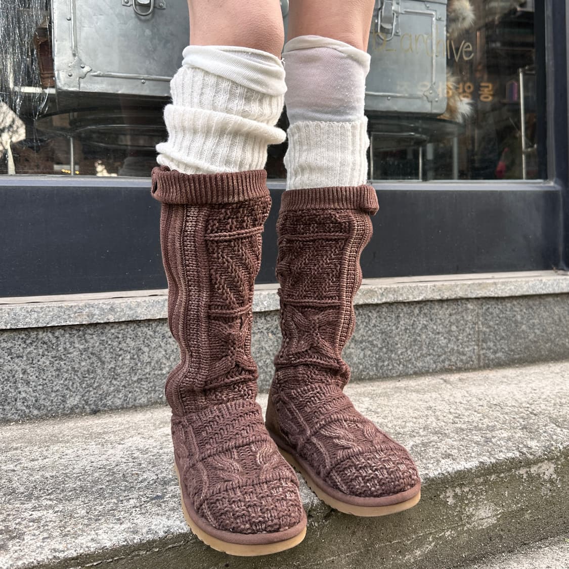 00s 브라운 어그 카디 니트 부츠 상품이미지8