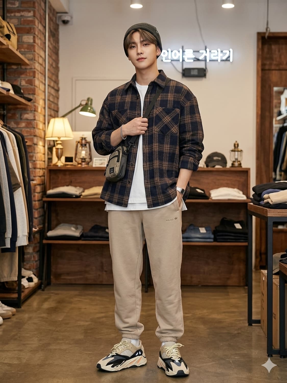 아디다스 에센셜 로고 스웨트팬츠 조거팬츠 베이지 상품이미지1