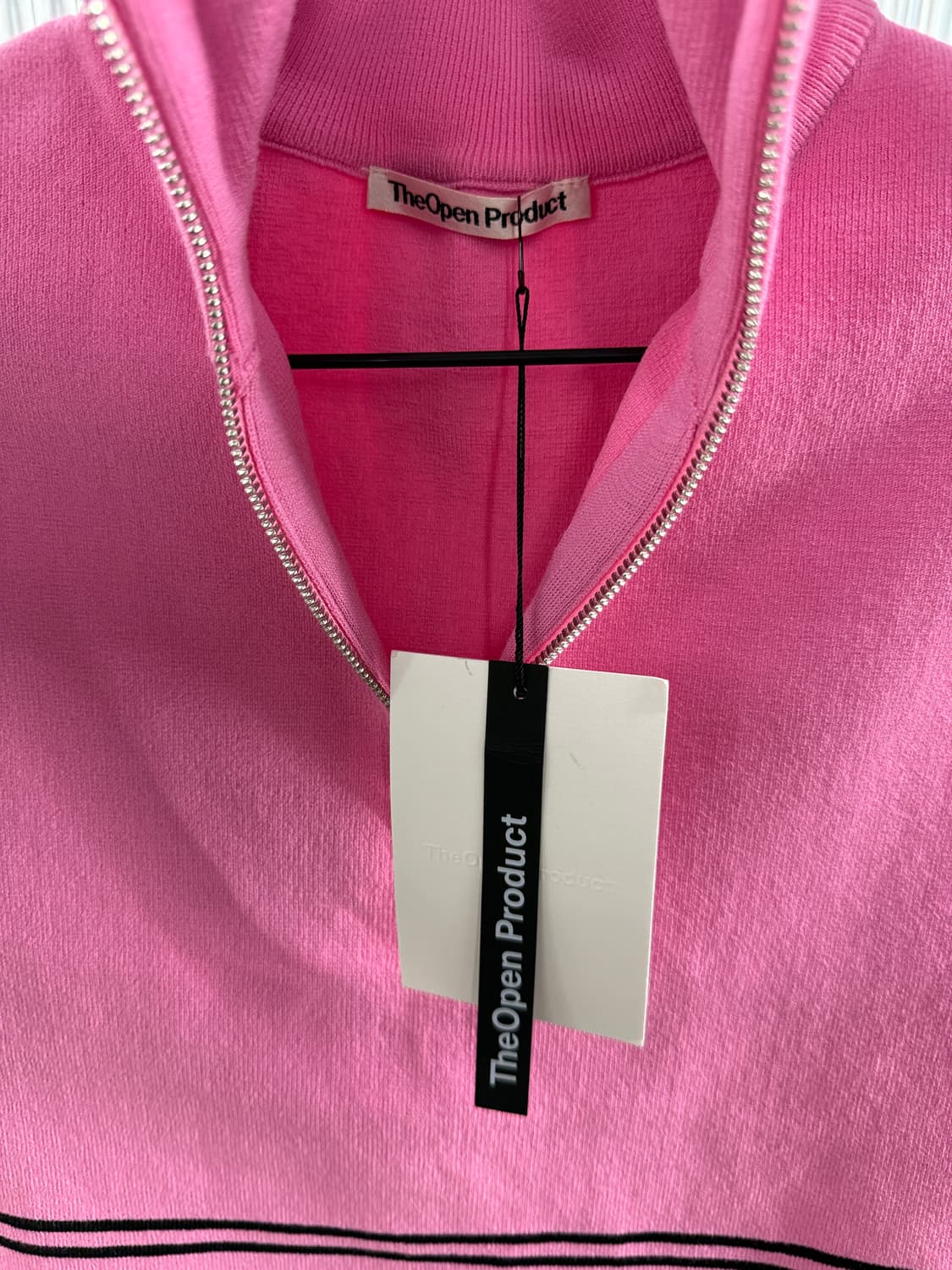 TheOpen Product 핑크 하프 집업 니트 새상품 상품이미지5