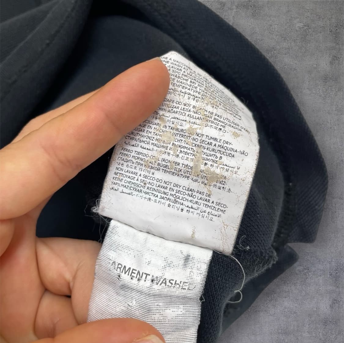 몽클레어 Moncler 블랙 로고 패치 반팔 카라티 L 상품이미지5