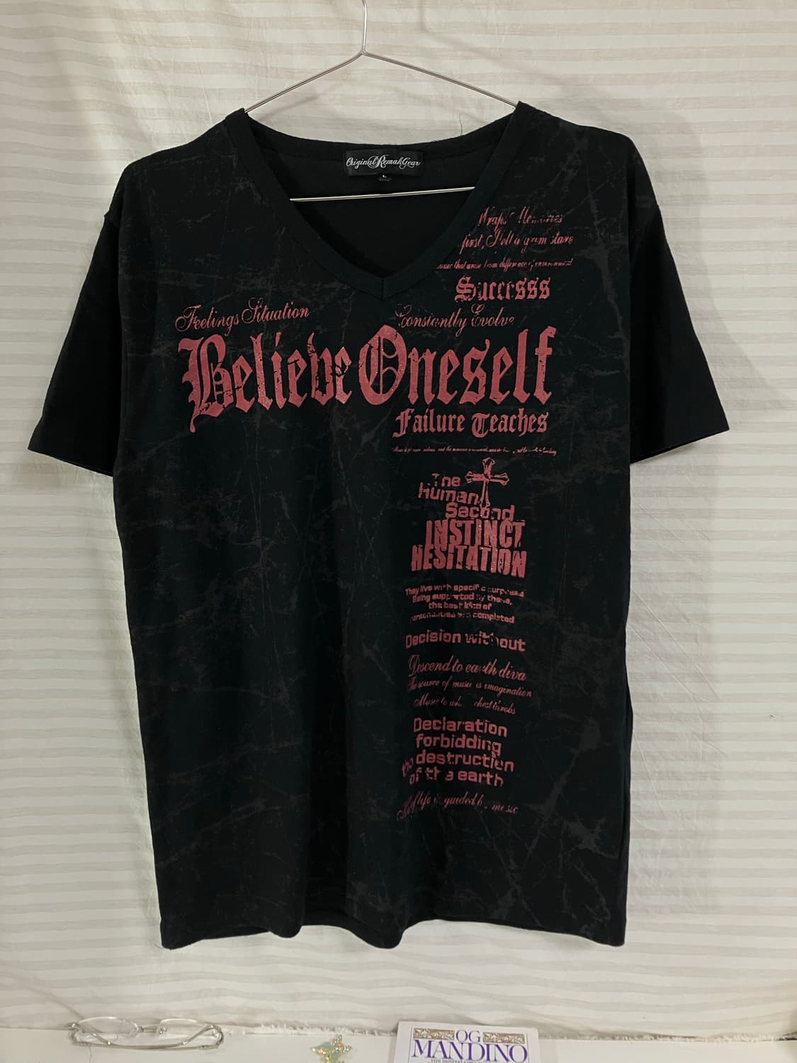 빈티지 블레이드 펑키 레터링 반팔 1060 모리걸 y2k 스트릿 갸루 펑 상품이미지1