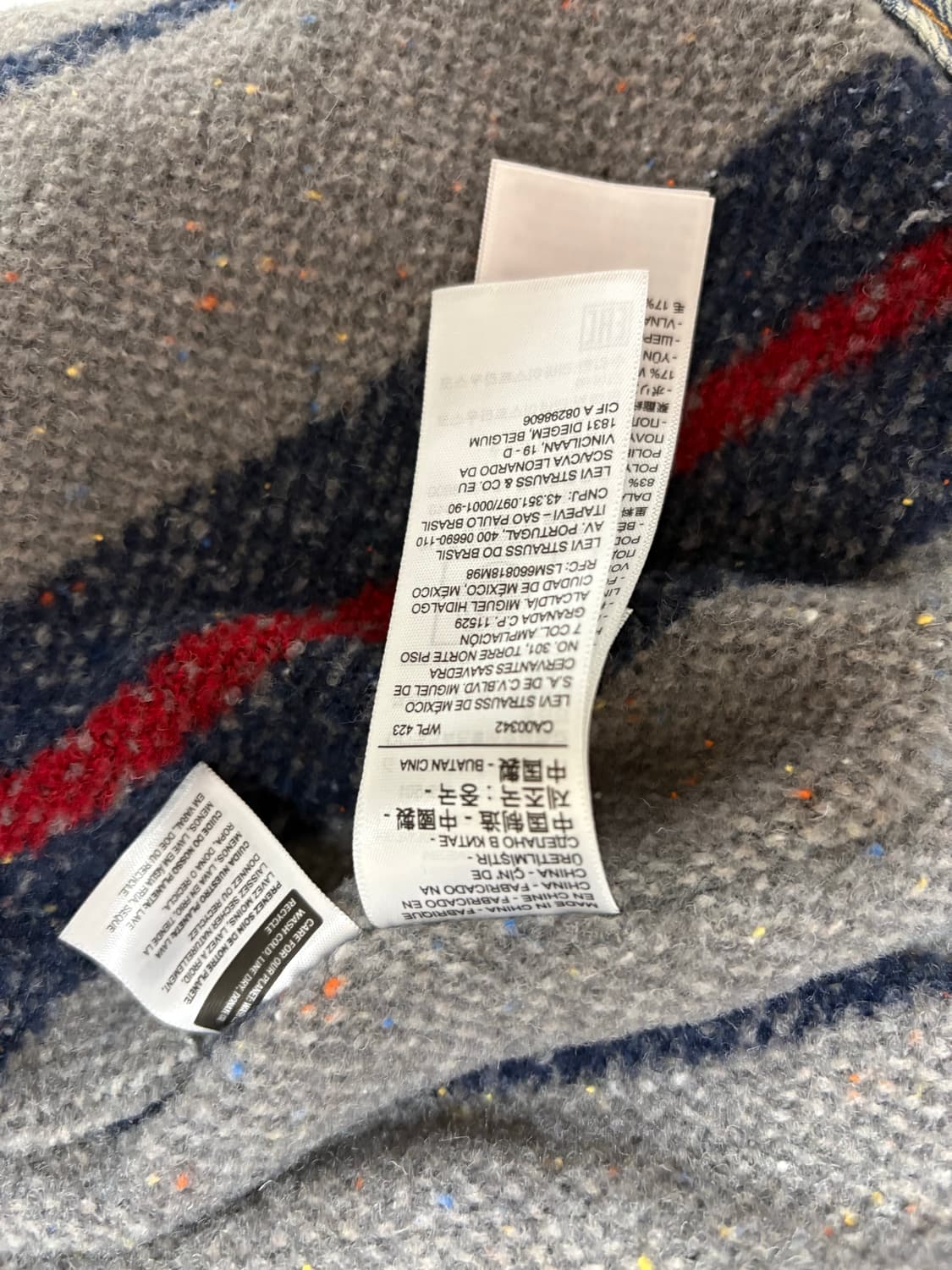 [S] 스투시 x 리바이스 엠보스드 트러커 자켓 인디고 상품이미지5