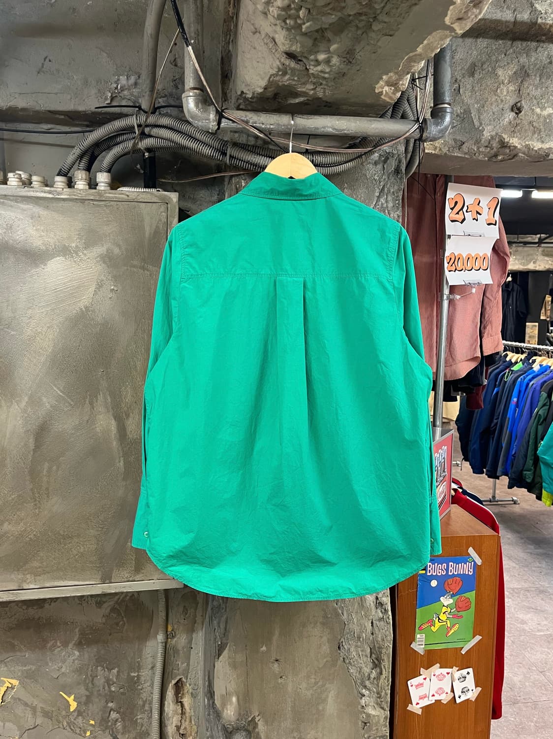 코스 포켓 셔츠 그린 40 #csz3081  *사용감 있음, 단추 코팅  상품이미지2