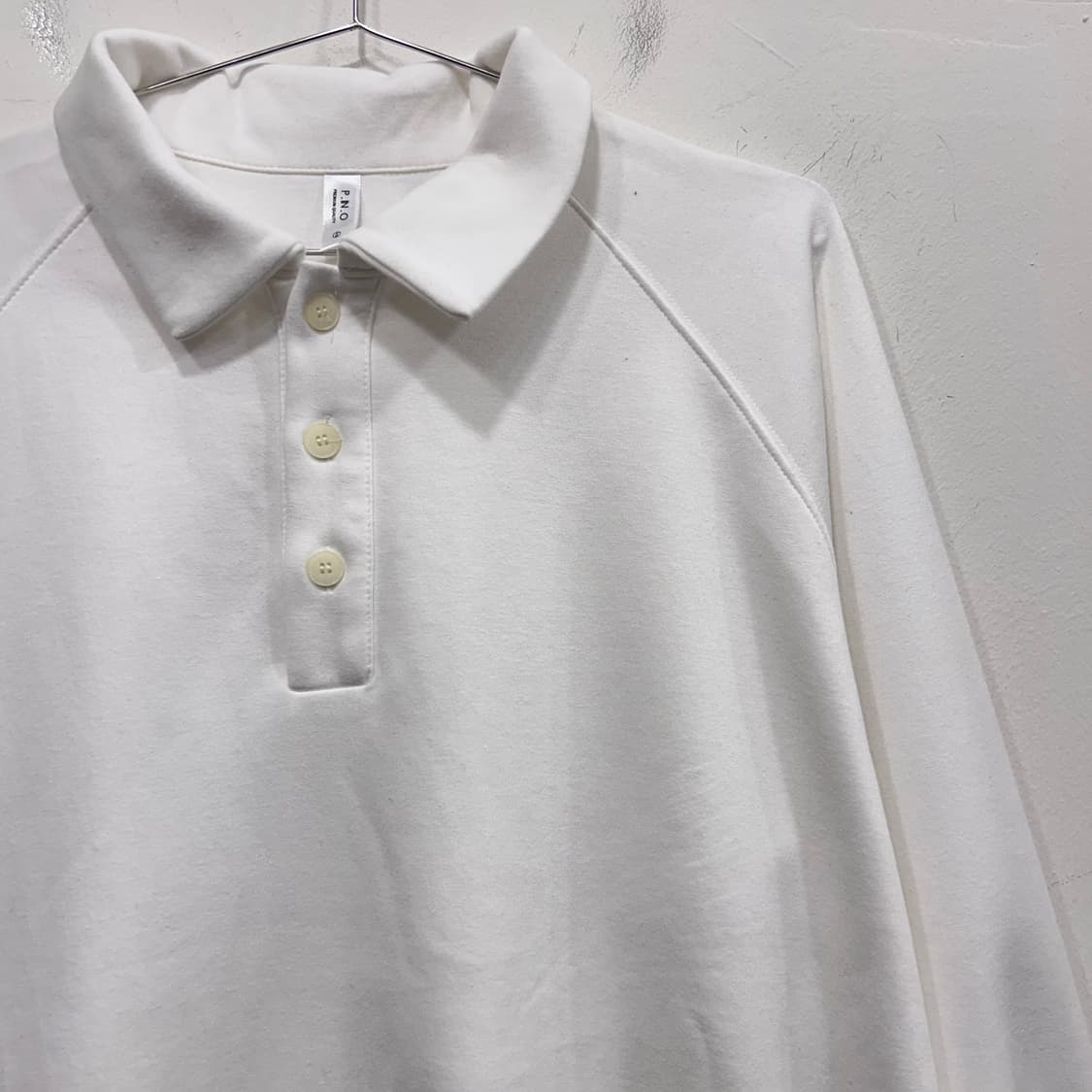 피노 래글런 헤비코튼 카라 럭비 맨투맨 상품이미지1