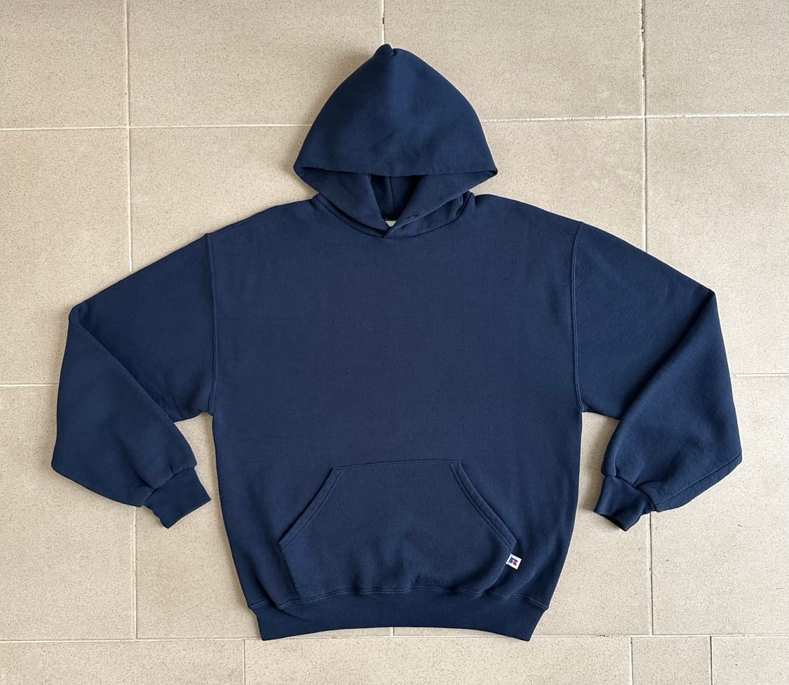 90s 빈티지 러셀 후드 네이비 L 상품이미지1