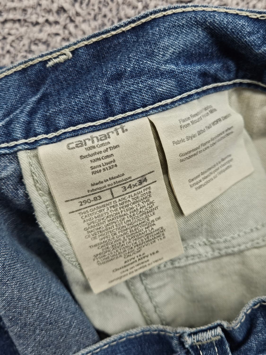 FR 칼하트 데님 카펜터 워크 팬츠 ( 34X34 ) / 11730 상품이미지7