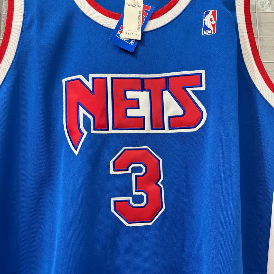 NBA X 미첼&네스 하드우드 클래식 뉴욕 네츠 유니폼 슬리브리스 2XL 상품이미지5