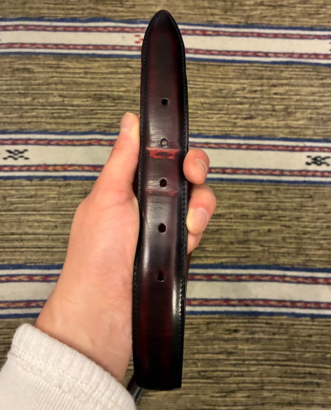 (33~36)90s USA 조셉아서뱅크 카우하이드 클래식 레더 가죽벨트 상품이미지4