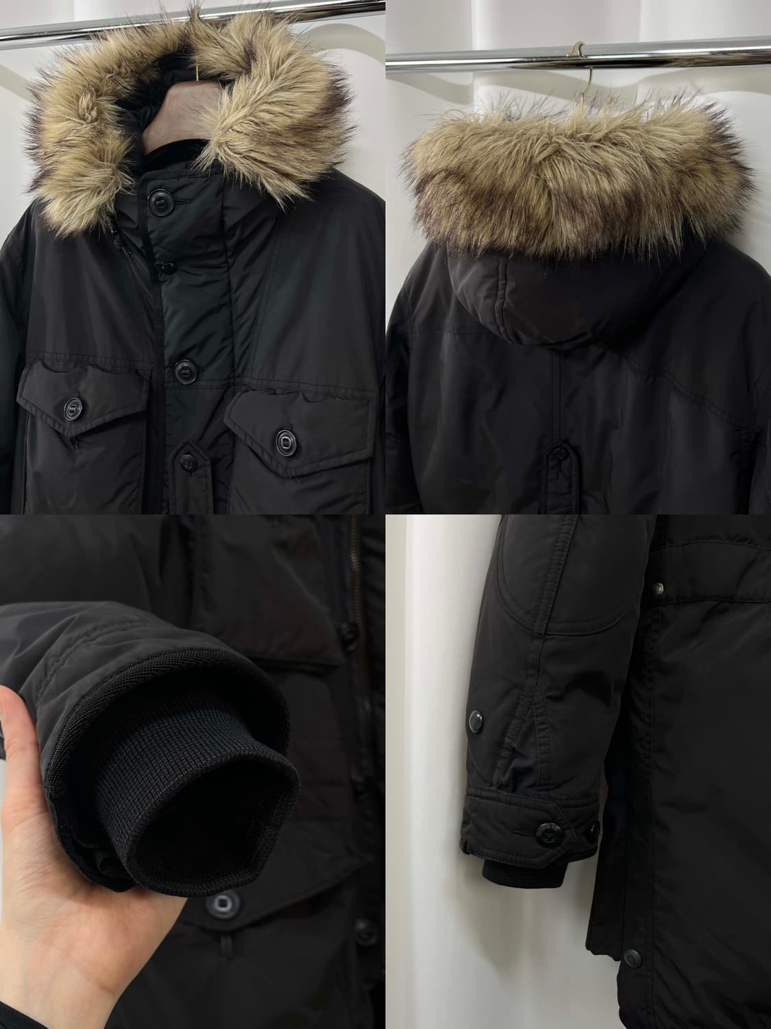 폴로 랄프로렌 캐나다군 IECS 콜드웨더 블랙 다운파카 자켓 상품이미지6