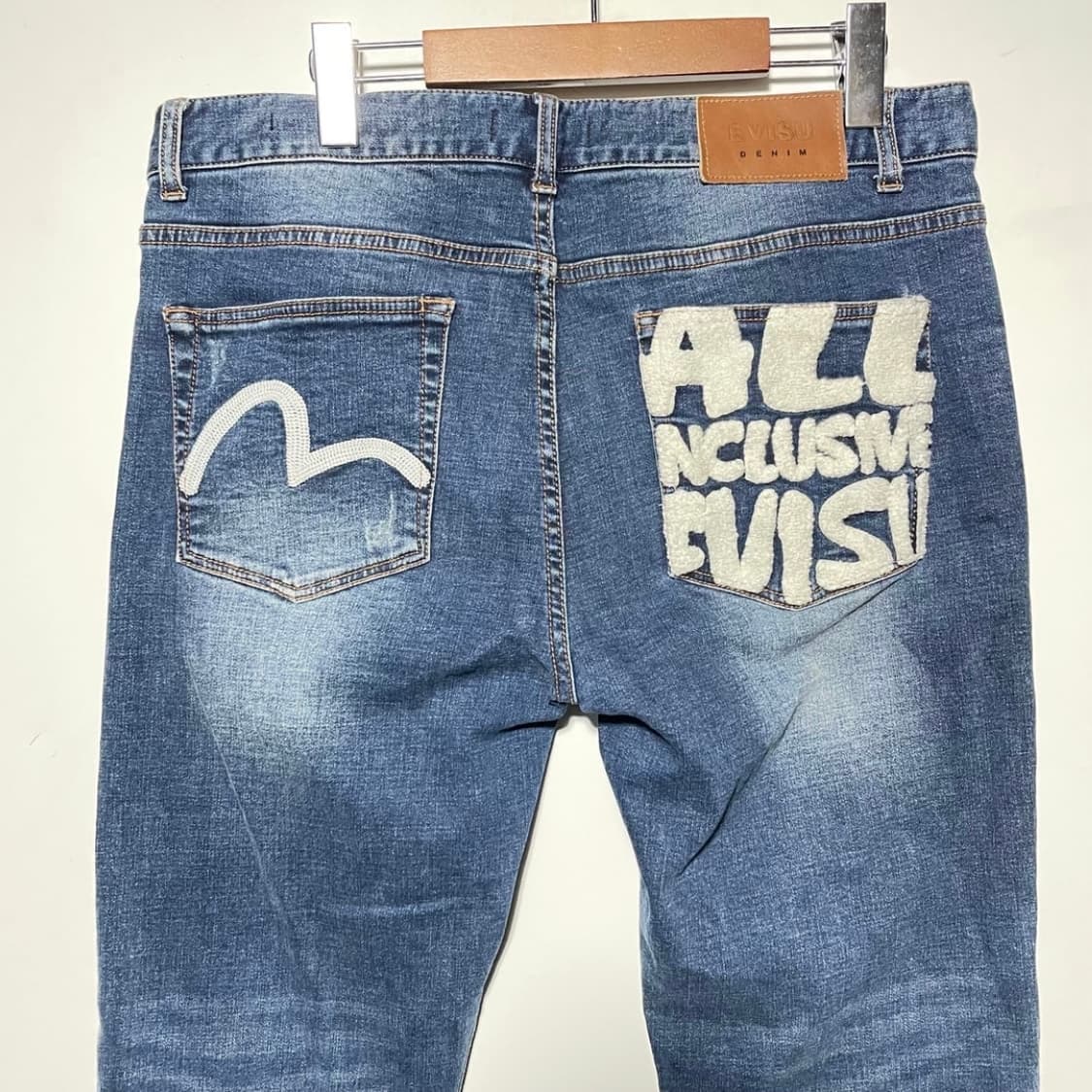 EVISU 에비수 청바지 화이트 갈매기 데님팬츠 상품이미지6