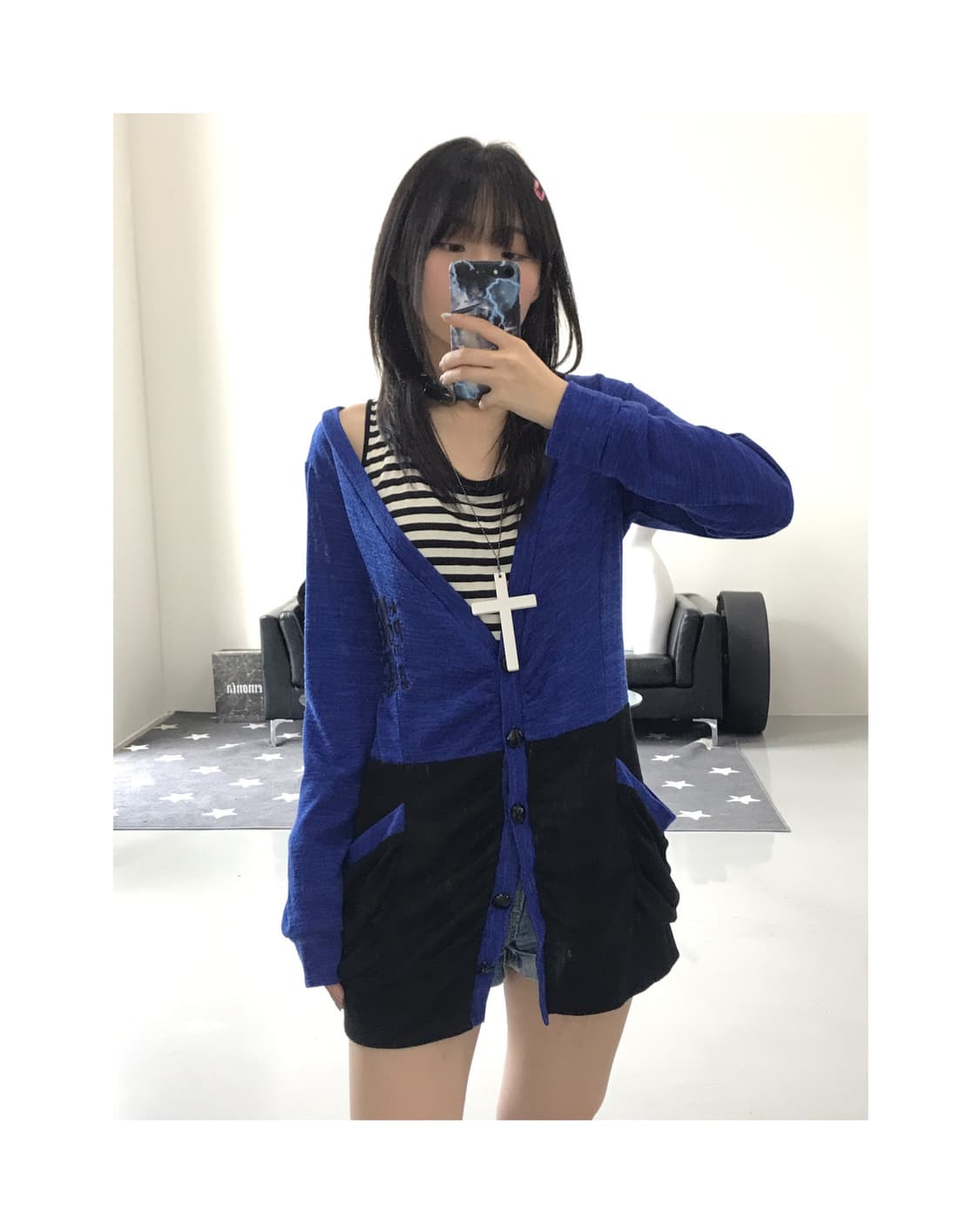 Jpn Blue Y2k Cardigans 상품이미지1