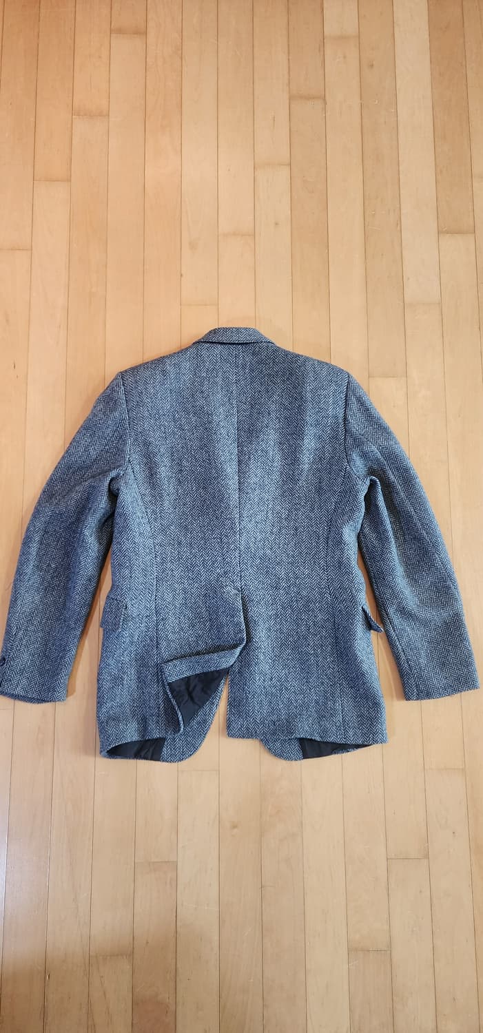 네이비 헤링본 울자켓 L(하자) 상품이미지5