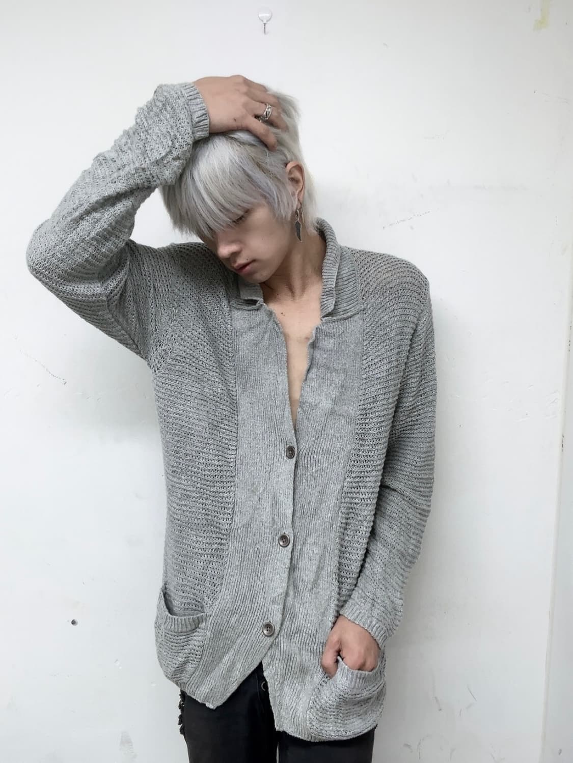 [PPFM] Grey Knit Cardigan 상품이미지1