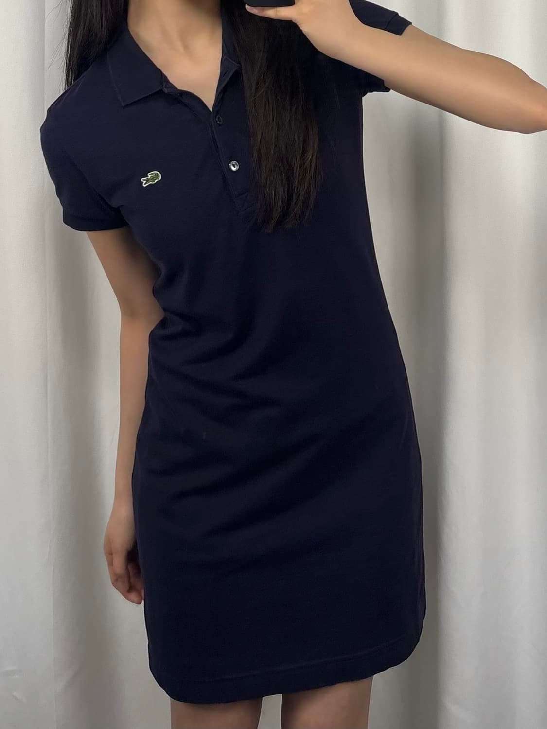 라코스테 네이비 카라 반팔 원피스 상품이미지1